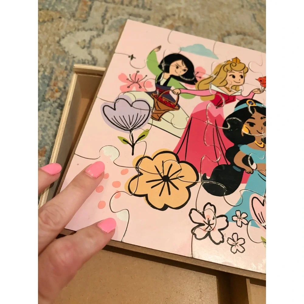 Spin Master Games Disney Princess 6-Pack Wooden Jigsaw Puzzle set